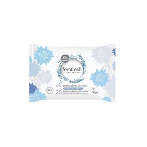 FemFresh Wipes 0% 25 Pack