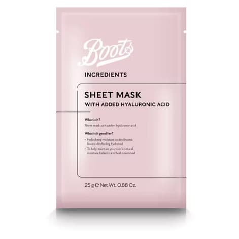 Boots Ingredients Hyaluronic Acid Sheet Mask