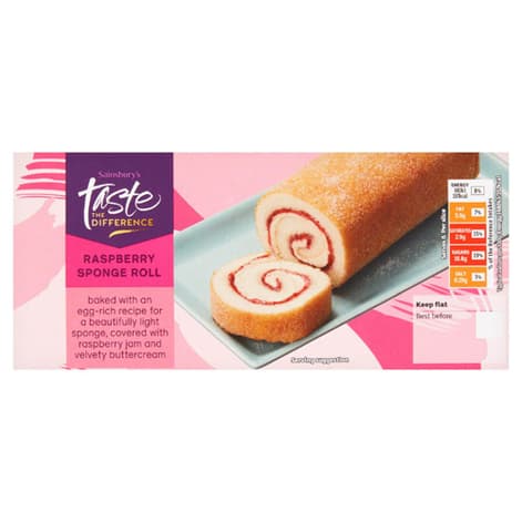 Sainsbury's Raspberry Swiss Roll Cake, Taste the Difference